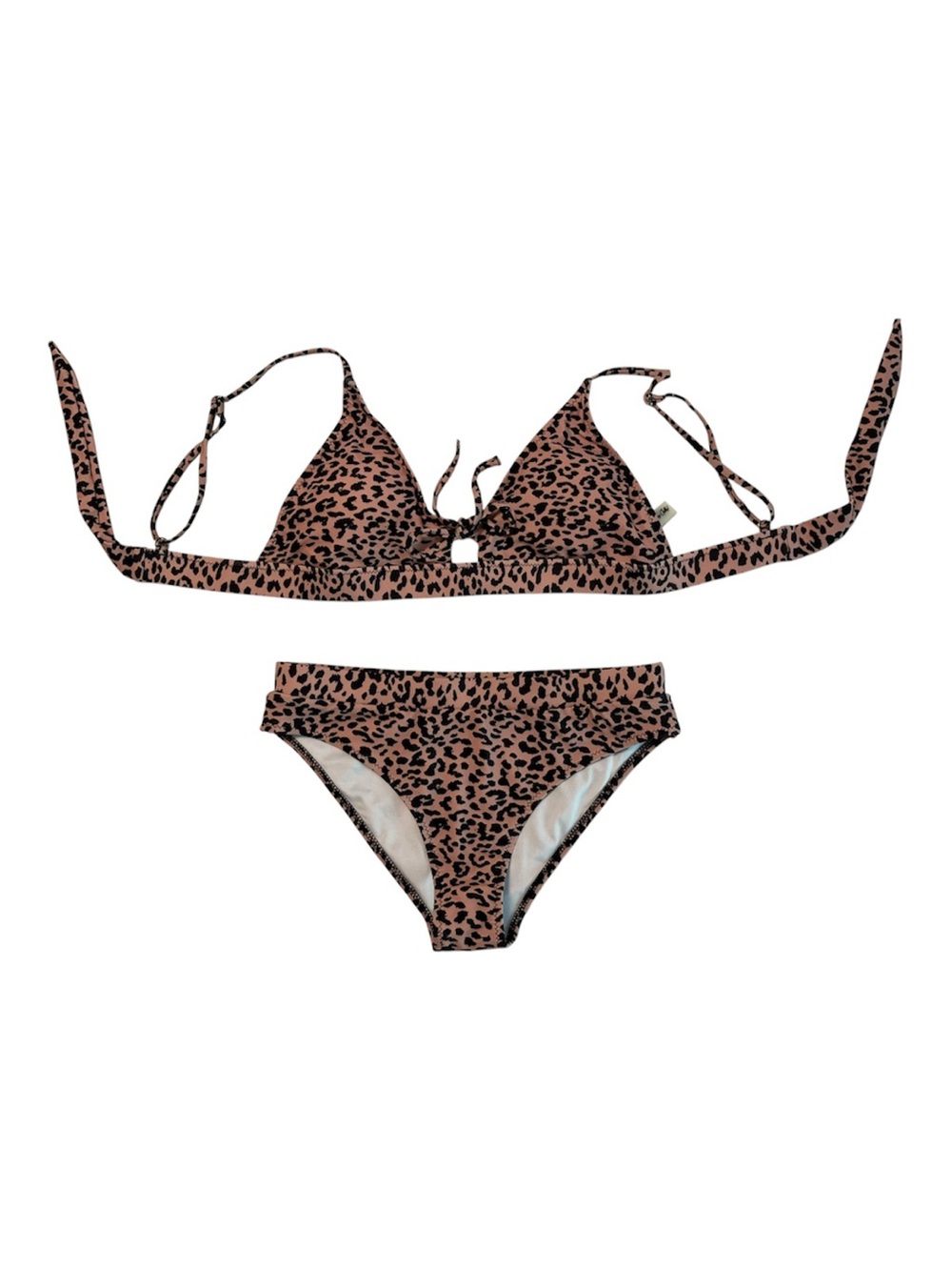 Blooming Jelly Leopard Print Bikini Set Small High Waist Swimsuit